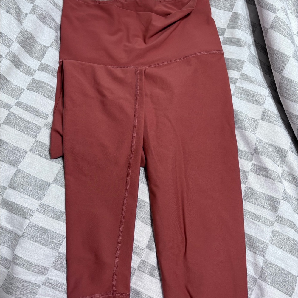 Rust Red High-Waisted Leggings